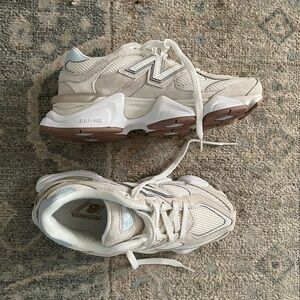 New Balance Cream and White Sneakers